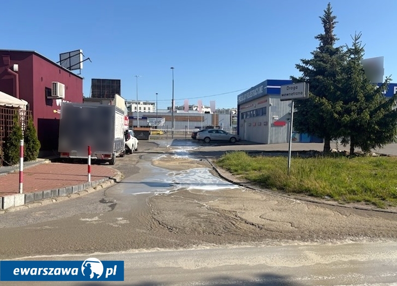 świeży beton na ul. Górczewskiej | fot. strazmiejska.waw.pl