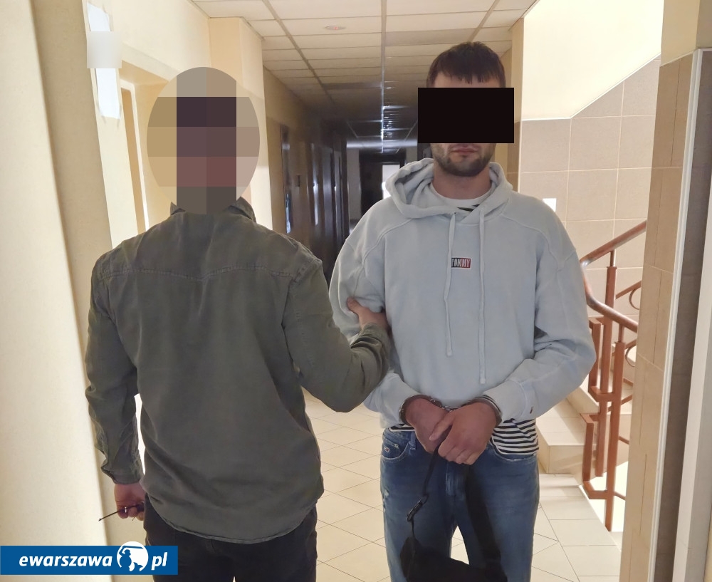 zatrzymany obywatel Białorusi | fot. wola.policja.gov.pl