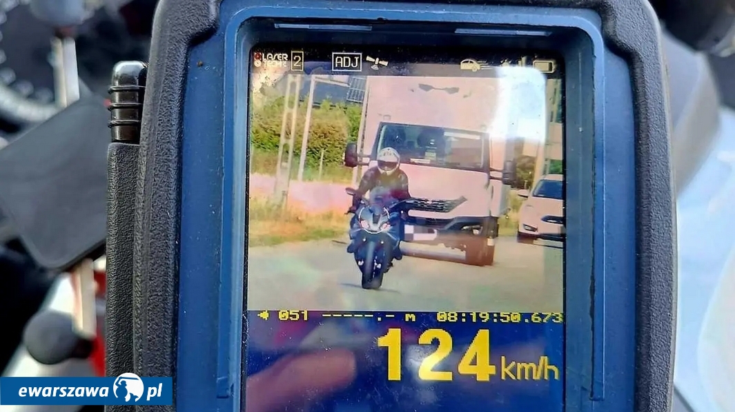 Motocyklista, który stracił prawo jazdy | fot. KPP w Piasecznie