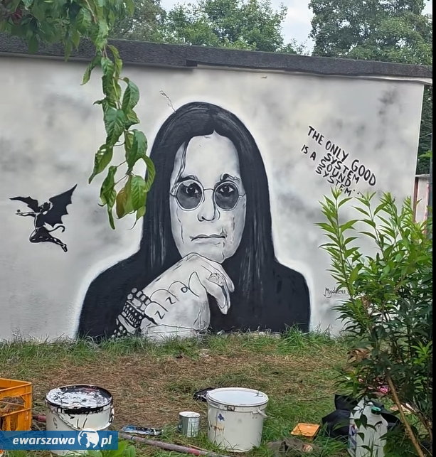 mural Ozzy'ego Osbourne'a w Warszawie | fot. facebook.com/MagdalenaCzyzykiewiczMa/