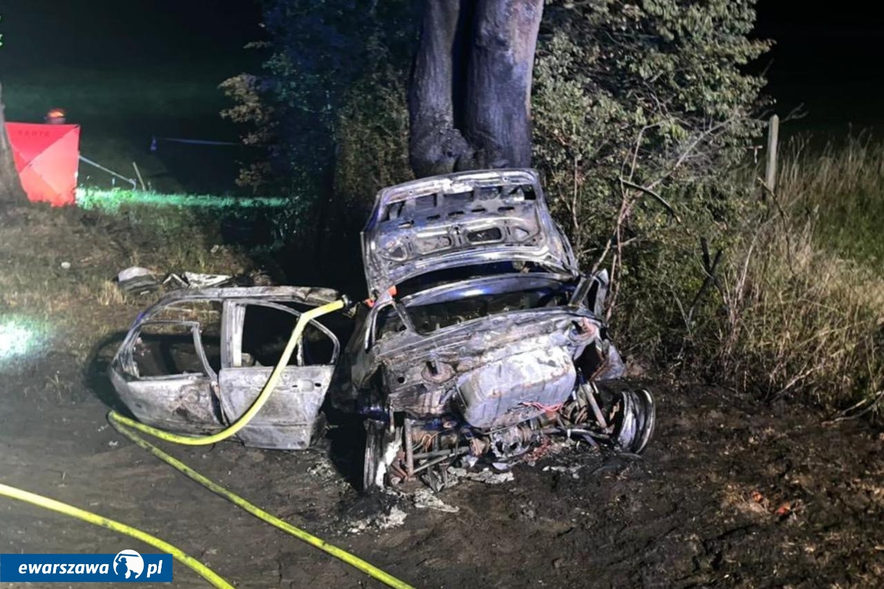 śmiertelny wypadek pod Siedlcami | fot. Ochotnicza Straż Pożarna w Mokobodach