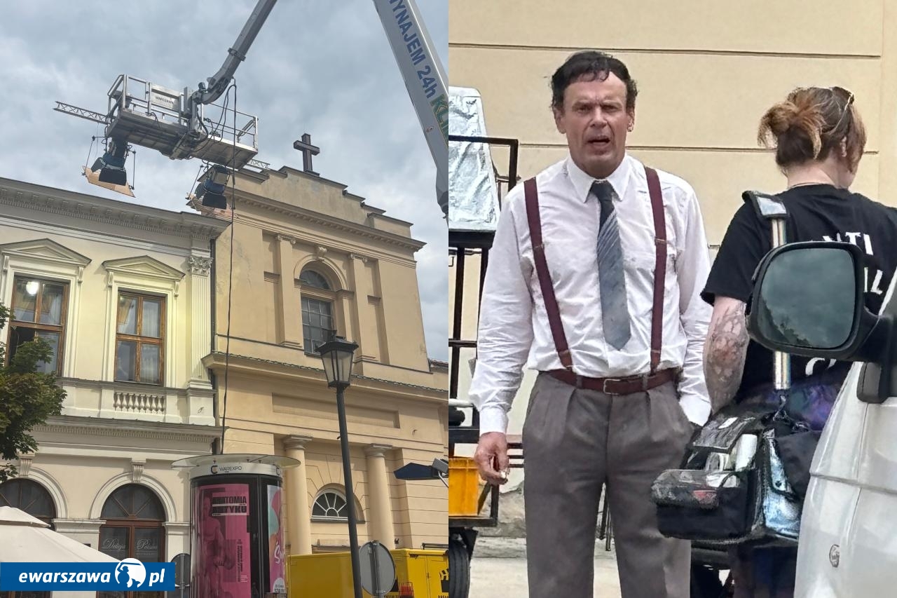 plan serialu "Czarna śmierć" na Krakowskim Przedmieściu | fot. Bartosz Pańczyk
