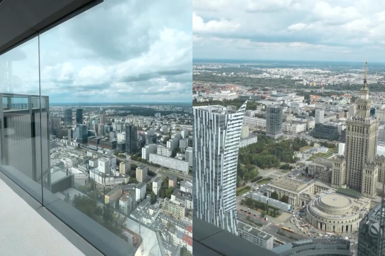 widok z Varso Tower | fot. instagram.com/varsotower_official