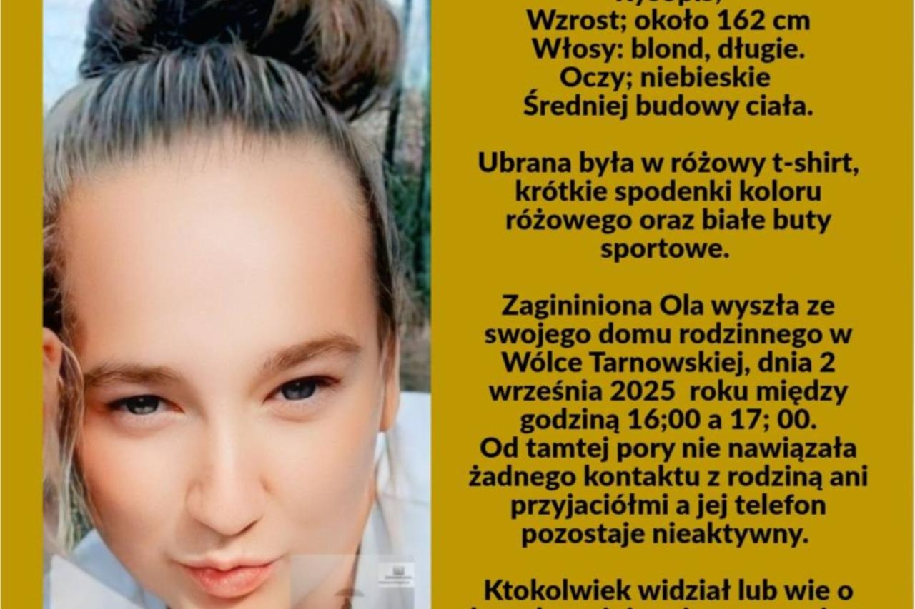 zaginiona Aleksandra Domeradzka | fot. facebook.com/policja.kozienice