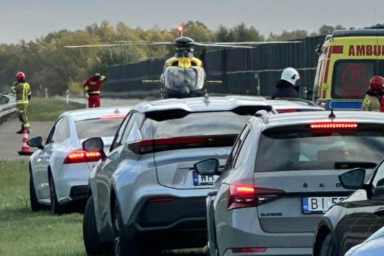 wypadek na A2 | fot. Michał S.