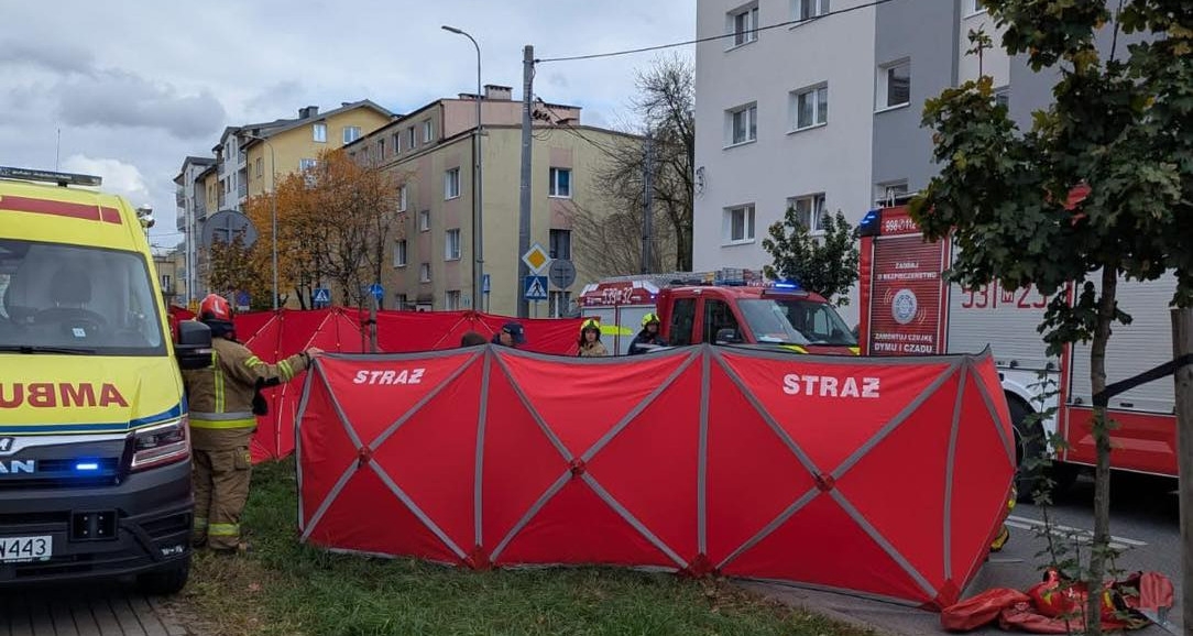 kierowca potrącił dwie dziewczynki - akcja ratunkowa | fot. OSP Nowy Dwór Mazowiecki