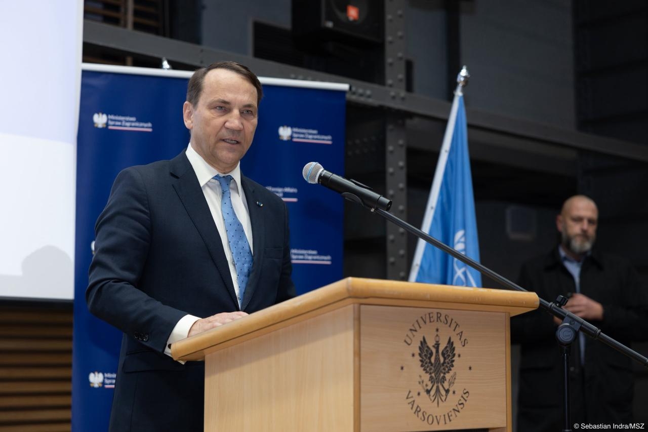 Radosław Sikorski na UW | fot. x.com/MSZ_RP