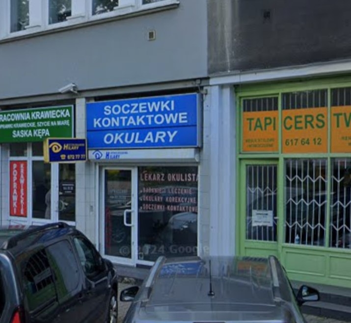 zamknięty salon optyczny na Saskiej Kępie | fot. google stret view