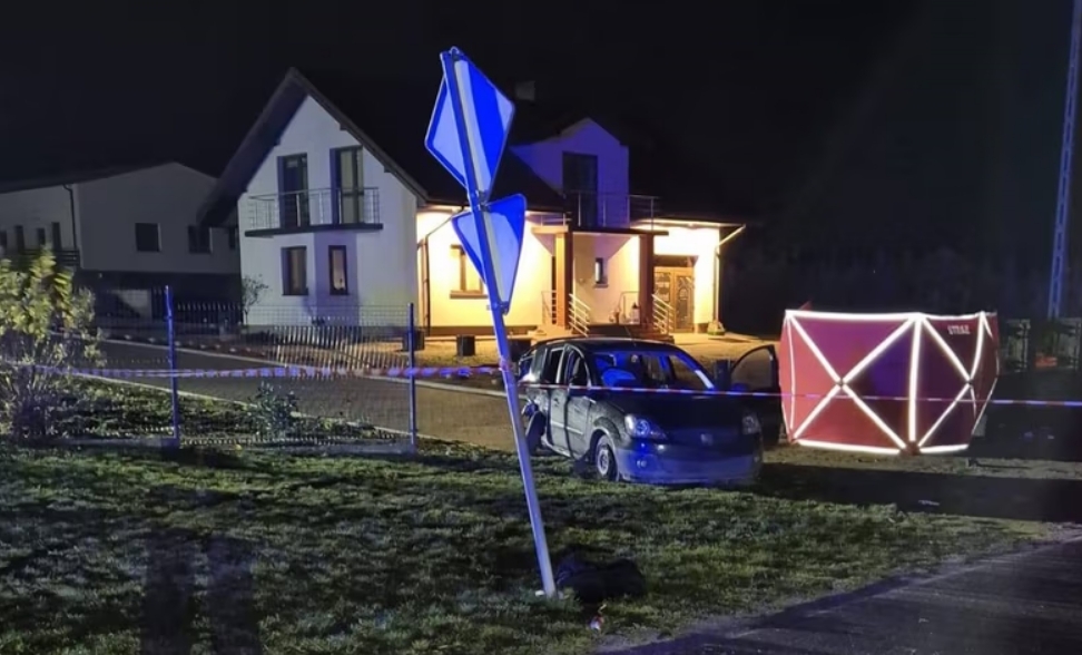 wypadek we wsi Grabowiec | fot. KMP Płock
