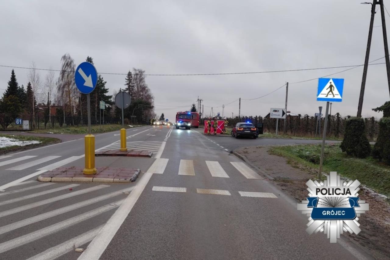 wypadek we wsi Łęczeszyce niedaleko Grójca | fot. mazowiecka.policja.gov.pl