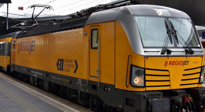 czeski przewoźnik RegioJet | fot. Autorstwa Bahnfrend - Praca własna, CC BY-SA 4.0, https://commons.wikimedia.org/w/index.php?curid=84402563