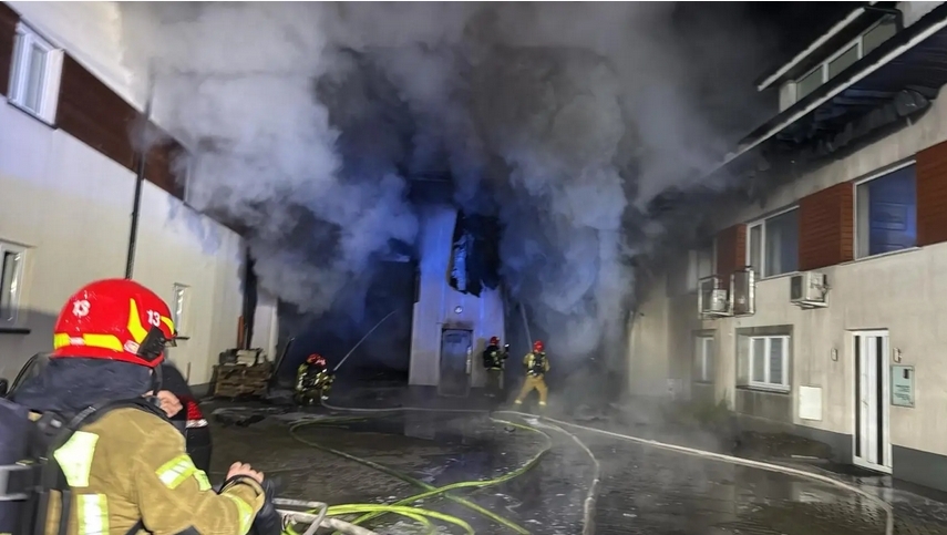 pożar w Sulejówku | fot. Komenda Powiatowa Państwowej Straży Pożarnej w Mińsku Mazowieckim
