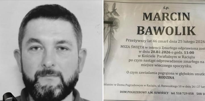 nekrolog Marcina Bawolika | fot. KPP w Płońsku