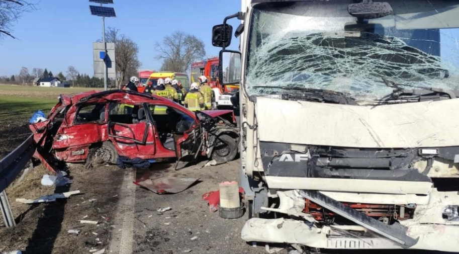 wypadek w miejscowości Bielsk | fot. Policja Płock