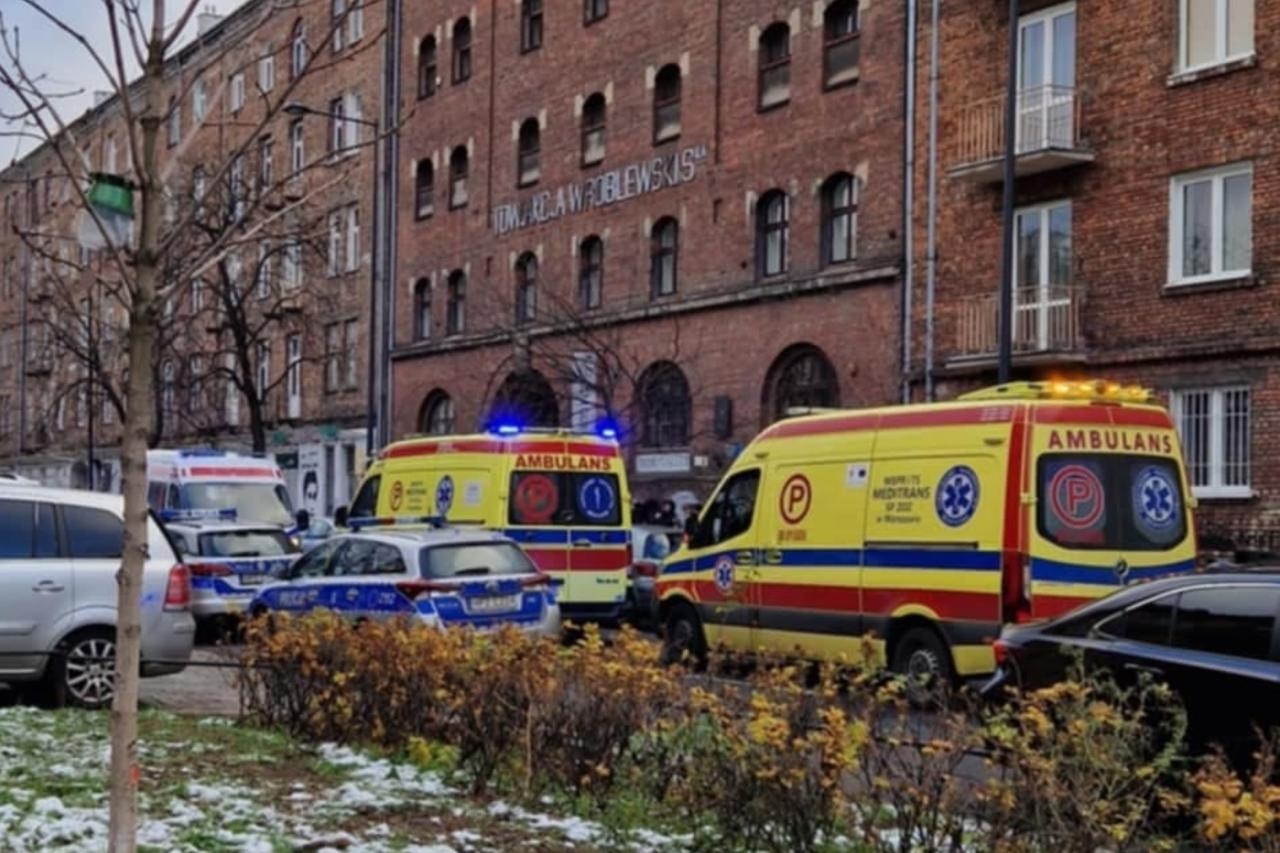 miejsce, w którym policjant postrzelił policjanta | fot. Wojewódzka Stacja Pogotowia Ratunkowego "Meditrans" w Warszawie / Facebook