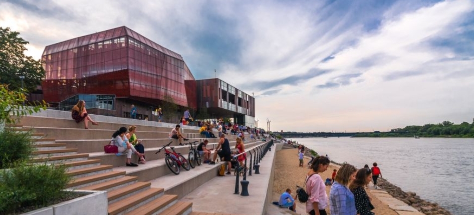 Bulwary Wiślane przy Centrum Nauki Kopernik | fot. Miasto Stołeczne Warszawa