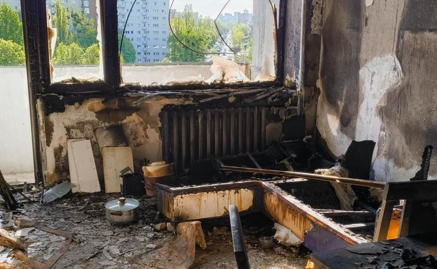 mieszkanie po pożarze na Bielanach w Warszawie | fot. https://pomagam.pl/egcewm