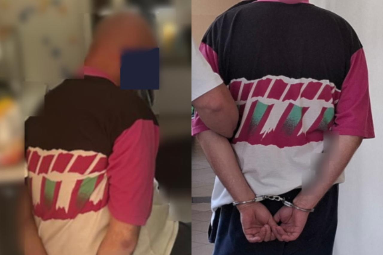 zatrzymany nożownik, który ukrył się w domu letniskowym | fot. wola.policja.gov.pl