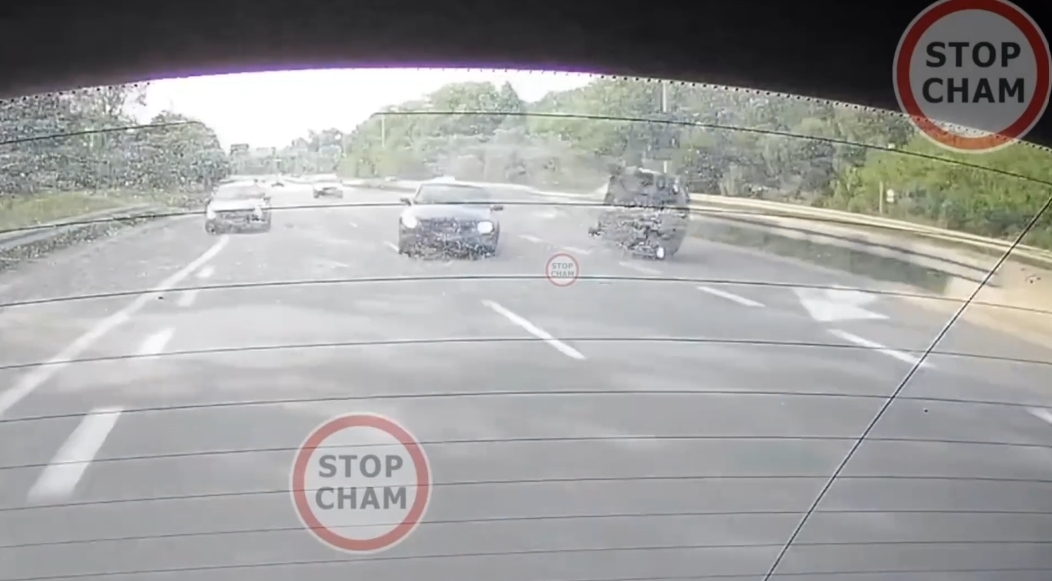 wypadek na Wisłostradzie | fot. Stop Cham/facebook