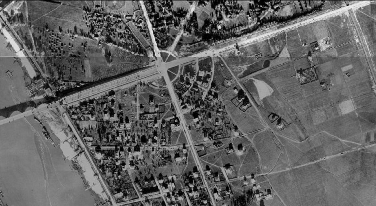 zdjęcie lotnicze z 1935 roku