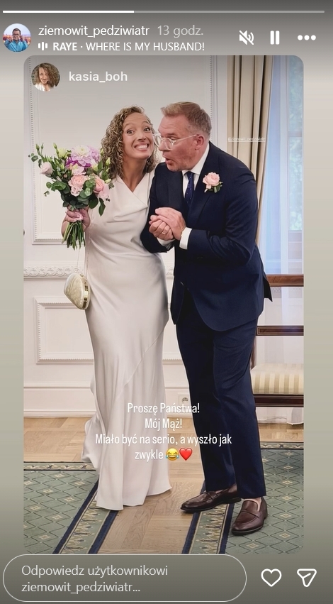 Ziemowit Pędziwiatr wziął ślub | fot. instagram.com/kasia_boh