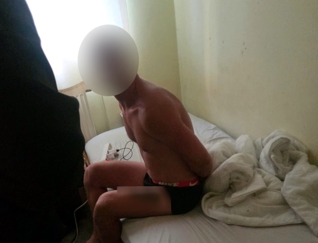 jeden z zatrzymanych mężczyzn | fot. wolomin.policja.gov.pl