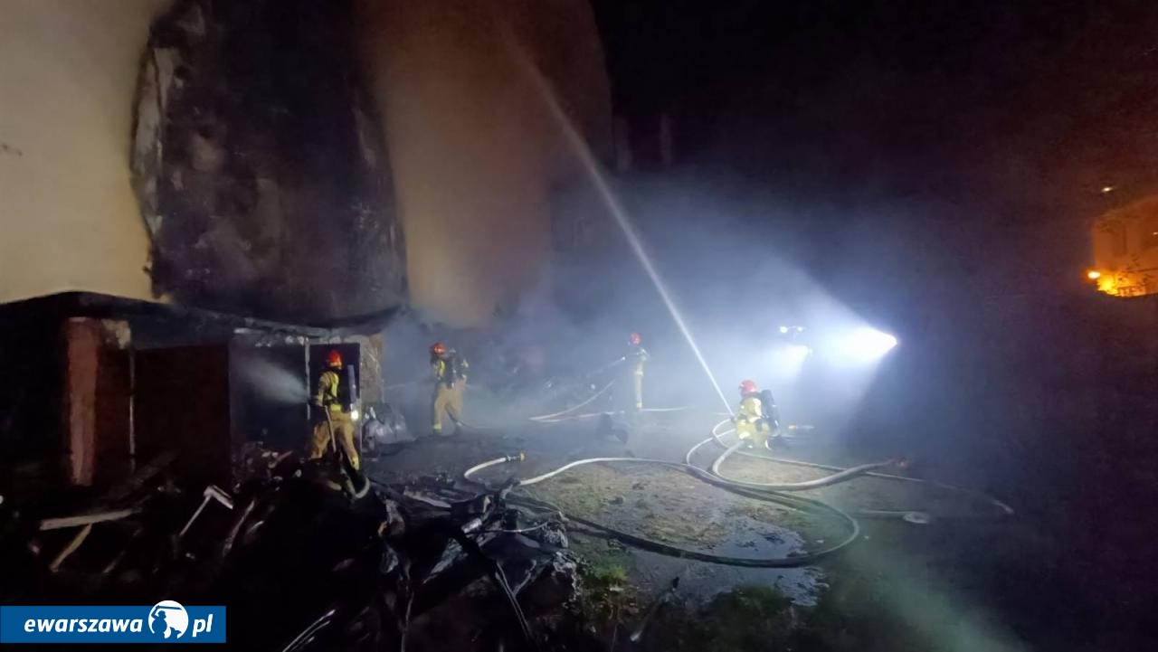 pożar przy ul. Jagiellońskiej | fot. Komenda Miejska PSP m.st. Warszawy