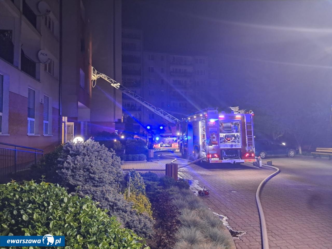 pożar przy ul. Białostockiej | fot. fot. Komenda Miejska PSP m.st. Warszawy