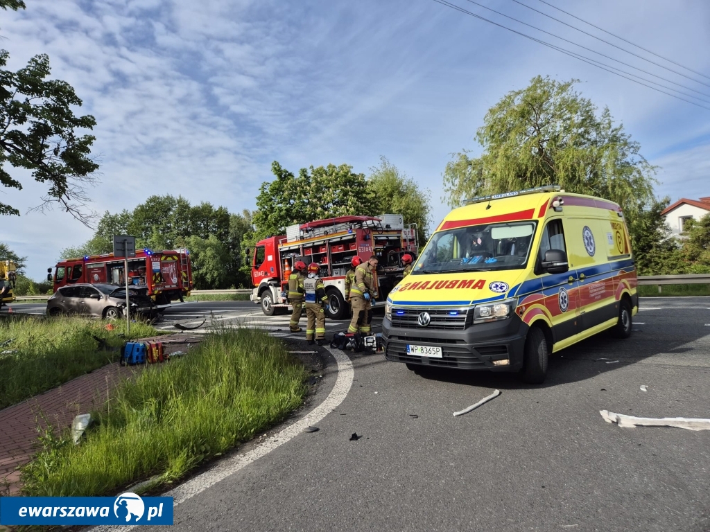 Wypadek w którym zginęła 18-latka | fot. Komenda Powiatowa Państwowej Straży Pożarnej w Sochaczewie