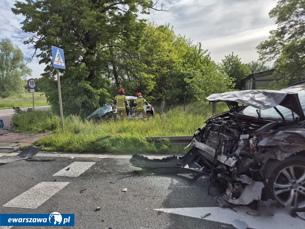 Wypadek w którym zginęła 18-latka | fot. Komenda Powiatowa Państwowej Straży Pożarnej w Sochaczewie