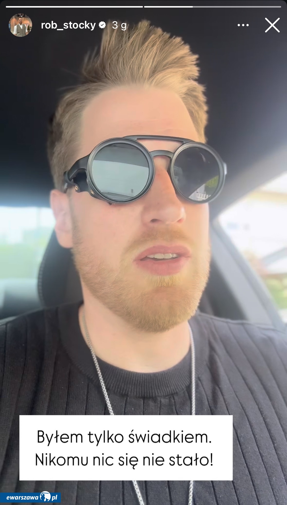Wypadek na Mokotowie | fot. instagram.com/rob_stocky