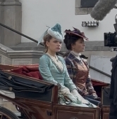 Sandra Drzymalska na planie "Lalki" | fot. Bartosz Pańczyk