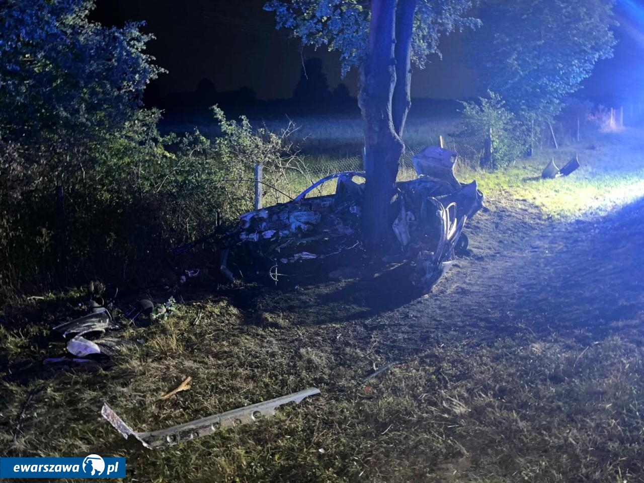 śmiertelny wypadek pod Siedlcami | fot. Ochotnicza Straż Pożarna w Mokobodach